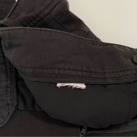 Vince High Waist Washed Casual Pant Wide Leg Cotton Linen Twill Trouser Black 12 - Picture 12 of 12